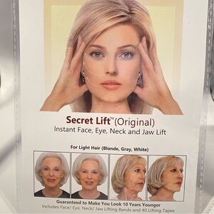 Secret Lift Instant Face Eye Neck Jaw Lift For Light Hair Blonde Grey White NWT